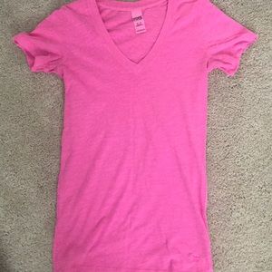 Pink v-cut tee